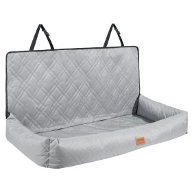 Dog Car Seat, Waterproof Dog Booster Seat for Car, Pet Car Seat with Clip-On Safety Leash, PP Cotton Filling